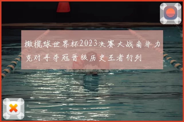 橄榄球世界杯2023决赛大战南非力克对手夺冠晋级历史王者行列